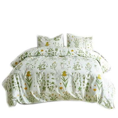 Imagen de EU VV Funda Nórdica Juego de Cama Suave Transpirable Poliéster Algodón Mundo Las Flores 1 + 2 Fundas Almohada 48X74cm ((220x 240cm) 150/160,Flor 04)