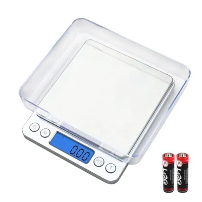 Imagen de UNIWEIGH Balanza Digital de Cocina,500g/0.01g Gram Scale,Balanza Cocina Peso en Gramos y OZ con Pantalla LCD,Balanza Café para Joyería 2Bandeja,Auto Off,Tara,Acero Inoxidable