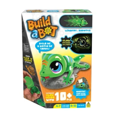 Imagen de Build a BOT: Glow Gecko Construye tu Propio geco Interactivo para Mascotas Sistema Easy Click &#039;n&#039; Create Kit de Robot Stem más 20 Piezas niños Mayores 4 años, Verde