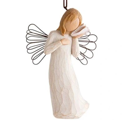 Imagen de Willow Tree Figura de ángel con caracola para Colgar, Home &amp; Navidad Deco, Enesco