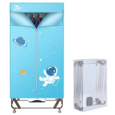 Imagen de Uten Secadora de Ropa Eléctrica Portátil 1.7m, 1500W Plegable, Instalación y Almacenamiento Rápido, Capacidad 15kg, Temporizador 180 Min Función Calefacción PTC, Reducción Ruido