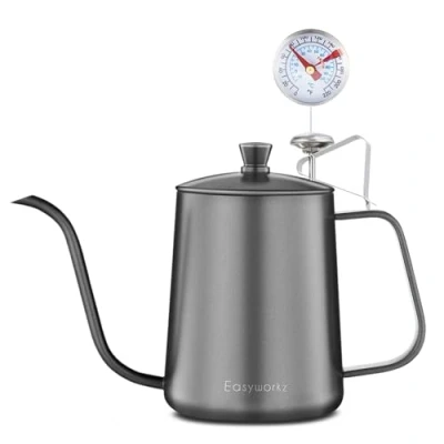 Imagen de Easyworkz Gage Hervidor de café con Cuello Cisne Acero Inoxidable termómetrocuello y Boquilla Larga,600ml