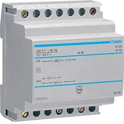 Imagen de Hager ST313 Transformador 16va 230/12 24v