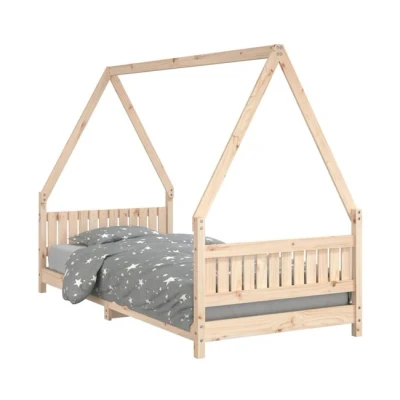 Imagen de vidaXL Estructura de Cama para niños Madera Maciza Pino 90x200 cm