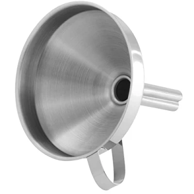 Imagen de Fackelmann Embudo de Cocina Acero Inoxidable con Asa Lateral, Color Plateado, Apto para Lavavajillas, 10 x 13 11 cm, Boca Inferior 1.6 cm Diámetro, 1 Unidad