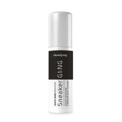 Imagen de cleangang Sneaker Cleaner Limpiador de color blanco para reparación superficies lisas, granuladas y rugosas, renovación reactivación color, adecuado zapatos, bolsos ropa, 75 ml,