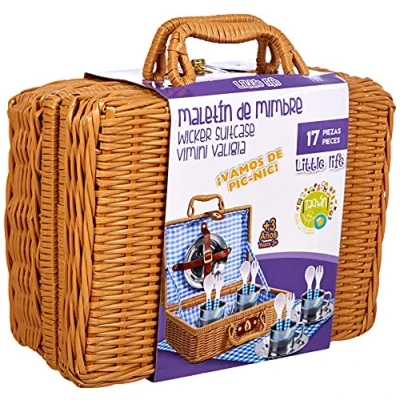 Imagen de Tachan Set picnic vichy en cesta de mimbre (CPA Toy Group 20517) , color/modelo surtido