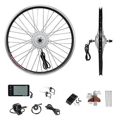 Imagen de YOSE POWER E Bike Conversion Kit Front Wheel 36V250W24 de conversión para bicicleta eléctrica (24 pulgadas, con pantalla LCD)