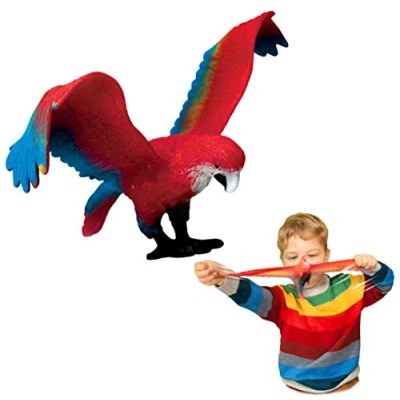 Imagen de Rep Pals Loro, Juguetes elásticos de Deluxebase. Réplicas Animales súper Que parecen Reales. Ideales para niños y niñas