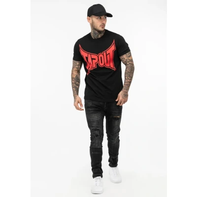 Imagen de Tapout Normale Passform LOGO Camiseta estampada, Hombre, Talla: Large, Black red