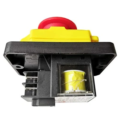 Imagen de KJD12 250V 16A Impermeable Emergencia Electromagnético Interruptores Mediante Pulsación de Botón KEDU 4 Pines IndustrialSwitch para Taladro Banco Amoladora Sierra