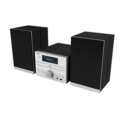 Imagen de Thomson MIC122BT Home Audio Micro System 50W Sistema de para el hogar Microcadena (Negro, Plata, Monótono, Frente, 50 W, FM)
