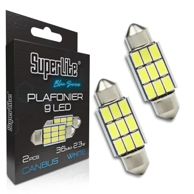 Imagen de Superlite BOMBILLA C5W 9 LED 36MM CANBUS 2pcs