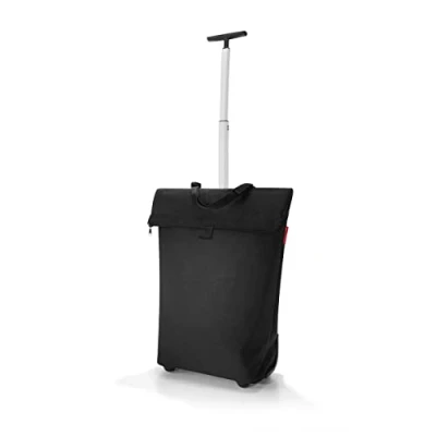 Imagen de reisenthel Trolley M Carrito de Dos Ruedas portátil para irte Compras, con Cremallera y Mucho Espacio almacenar, Hecho Tela Repelente al Agua, en Negro