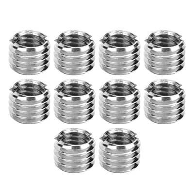 Imagen de 10 insertos de rosca macho hembra tuerca reducción acero inoxidable, herramienta reparación hardware interior, M6 x 1,0 exterior, M8 1,25 mm, 6 alambre