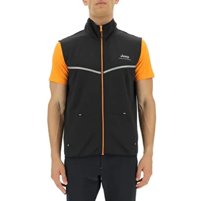 Imagen de JEEP O102621 B327 XP MAN TECH SWEAT VEST W/Kangaroo Pocket JX22A Hombre Black/Dark Grey Mela M
