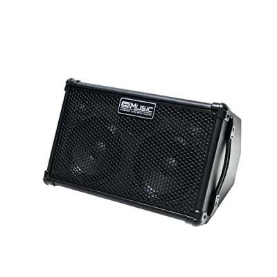 Imagen de Coolmusic BP40D Amplificador de Guitarra acústica Altavoz Bluetooth portátil 80 W W/batería con Efecto retardo Coro reverberación, 6 entradas, Ecualizador 3 Bandas