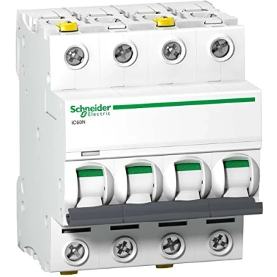 Imagen de Schneider Electric A9F04420 Disyuntor iC60N, 4P, 20A, C características