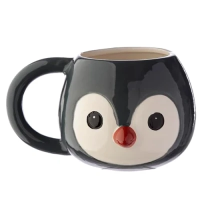 Imagen de Puckator Mug en Céramique Adoramals Tête de Pingouin Tazas Desayuno, Cerámica, Multicolor, único