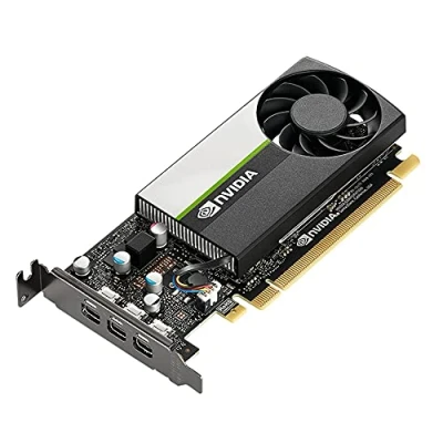 Imagen de PNY Tarjeta gráfica Profesional NVIDIA T400 4 GB, GDDR6 de PCI Express 3.0 x16, Ranura única, 3X MiniDisplayPort, Compatible con 8K, Ventilador Activo ultrasilencioso