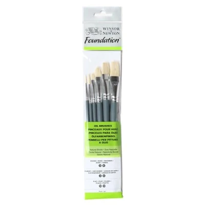 Imagen de Winsor &amp; Newton Pinceles para óleo Foundation, set de 6 Unidades, variados