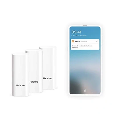 Imagen de Netatmo DTG EC Sensores Inteligentes para Puertas y Ventanas Netatmo, inalámbricos, de una pieza, pack 3, con detección vibraciones