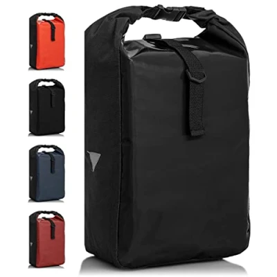 Imagen de Büchel Gepäckträgertaschen aus Tarpaulin Alforjas para portaequipajes, Unisex, Negro Brillante, 48 x 25 14 Zentimeter