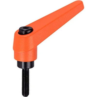 Imagen de Halder 24400.0441 Palancas de sujeción Ajustables, Naranja, d1=22 mm / d2=M10 l1=20