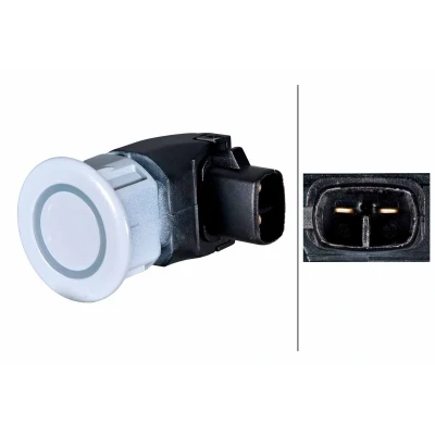 Imagen de HELLA 6PX 358 269 321 Sensores de Aparcamiento Atrás izquierda, derecha plata Sensor ultrasonido LEXUS: IS 2, GS III