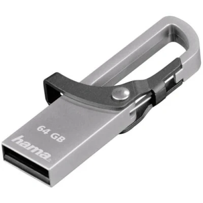 Imagen de Hama FlashPen 00123922 Memoria USB de 64 GB (15 MB/s, 2.0), Color Gris