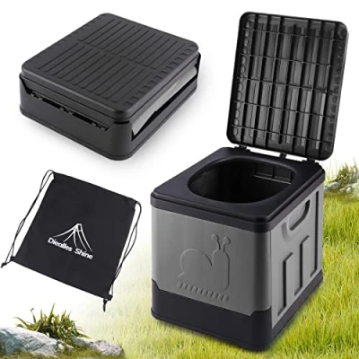Imagen de Diealles Shine Baño Portatil, Inodoro Portatil para Acampar, Plegable Seco Camper Camping Senderismo Viajar, Gris