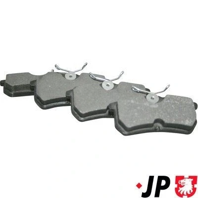 Imagen de JP GROUP 1563700410 Juego de pastillas freno Eje trasero excl. contacto avisador desgaste FORD: FIESTA 6, 5, Focus Mk1 Hatchback