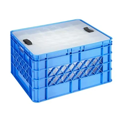 Imagen de Sunware Square Caja para Vasos (52 L, con Tapa, 60 de Cerveza o Limonada), Color Azul