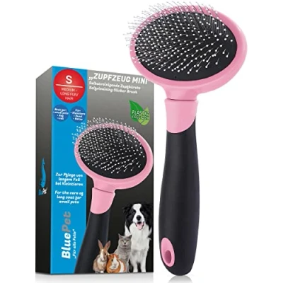 Imagen de BluePet® Cepillo suave con protuberancias protectoras Para animales pequeños sensitivos Ideal perros pequeños, cachorros, gatos y conejos el cuidado diario del pelaje