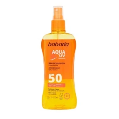 Imagen de Babaria Spray Sol 200 ml Protector Solar 50 Proteccion Resistente al Agua Rayos UVA y UVB