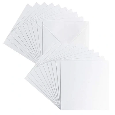 Imagen de Ideen mit Herz Juego de tarjetas felicitación acabado nácar 10 aprox. 250 g/m² + sobres 120 En blanco 16 cm x