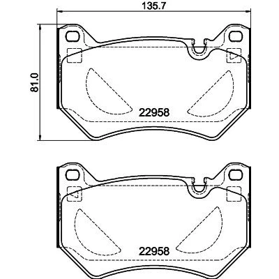 Imagen de HELLA 8DB 355 039 511 Juego de pastillas freno preparado para indicador desgaste AUDI: Q5, Q5 SUV Sportback