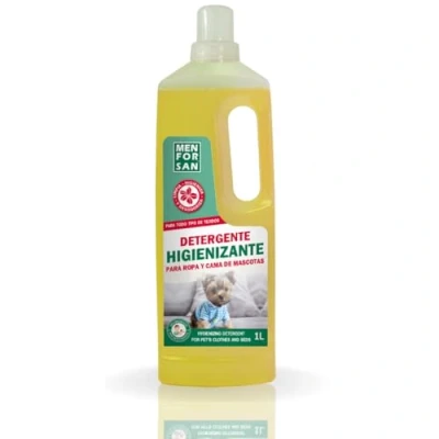 Imagen de MENFORSAN Detergente para Ropa y Cama de Mascotas Desodoriza Limpia en Profundidad Elimina Malos Olores Muy concentrado Fragancia Agradable 1 Litro