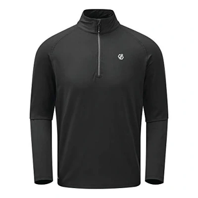 Imagen de Dare2b Capa intermedia Fuse Up II para hombre Core Strech esquí, senderismo y trekking todos los días: tejido elástico con reverso cálido reciclado, secado rápido cremallera de 1/4