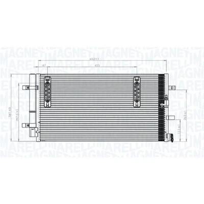 Imagen de MAGNETI MARELLI 350203827000 Condensador con secador 652x338x16 338 652 16 AUDI: A4 B8 Avant, Berlina, A6 C6 Berlina