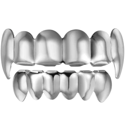Imagen de NUOBESTY Hip Hop Rejillas de dientes para la parte superior inferior boca