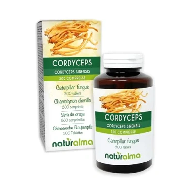 Imagen de Cordyceps o Seta de oruga (Cordyceps sinensis Ophiocordyceps sinensis) hongo Naturalma 150 g 300 comprimidos Complemento alimenticio Natural y Vegano