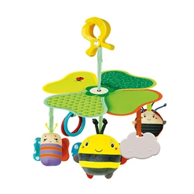 Imagen de Clementoni Easy Peasy Travel Mobile Baby Crib, Hanging Toy, Stroller Game, Lightweight and Transportable, Multicoloured, 17790