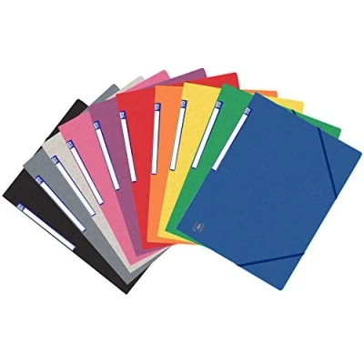 Imagen de Oxford TopFile+ Carpetas de 3 solapas con gomas A4, color surtido, 10 unidades