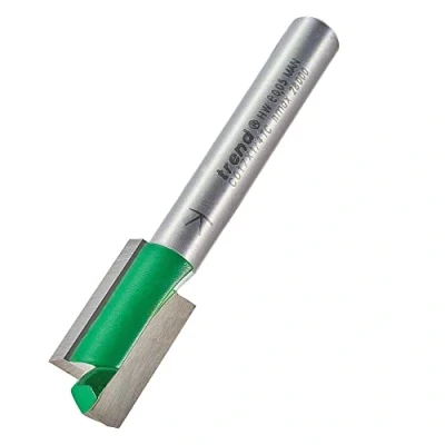 Imagen de Trend CraftPro Broca de corte recto dos flautas, vástago 1/4 pulgadas, diámetro 11,1 mm y longitud 19,1 mm, punta carburo tungsteno, C017X1/4TC