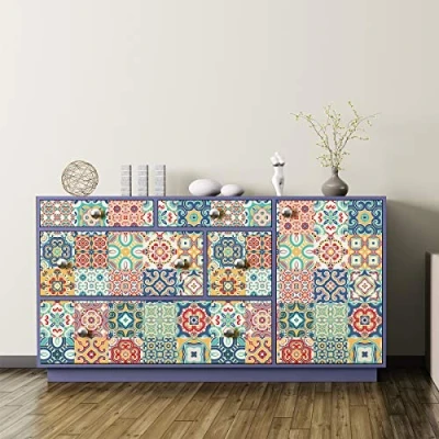 Imagen de Ambiance Sticker col tiles mob RJ A740_10x10cm Pegatinas Adhesivas, Vinilo, Modelo 6, H60 x L100 cm