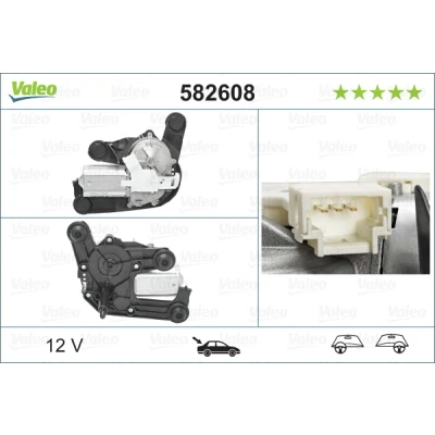 Imagen de VALEO ORIGINAL PART 582608 Motor del Limpiaparabrisas 12 posterior para dirección izquierda/derecha PEUGEOT: 3008 I