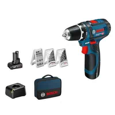 Imagen de Bosch Professional 12V System GSR 15 Atornillador a batería (30 Nm, set 39 accesorios, 1 x 2.0 Ah, 4.0 en maletín de lona)