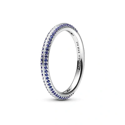 Imagen de PANDORA ME Anillo de plata ley con cristal azul auténtico, talla 52