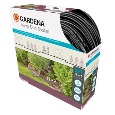 Imagen de Gardena 13010 20 Set de Inicio S 15 m hileras sensibles la Cocina y Plantas Ornamentales, Negro, 23.5x27x6 cm